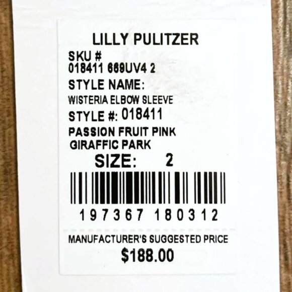 Lilly Pulitzer Wisteria V-Neck Dress in Passion Fruit NWT - Size 2 - Picture 8 of 9